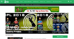 Desktop Screenshot of fantasycricketnews.com