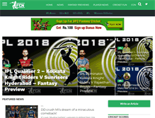 Tablet Screenshot of fantasycricketnews.com